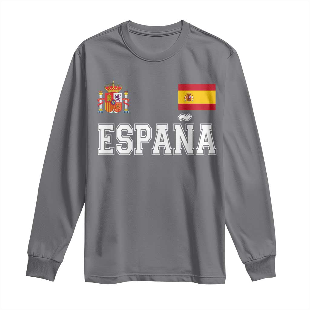 Spain Espana Long Sleeve Shirt Vintage Spanish Flag Royal Crest Graphic