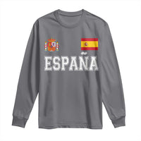 Spain Espana Long Sleeve Shirt Vintage Spanish Flag Royal Crest Graphic