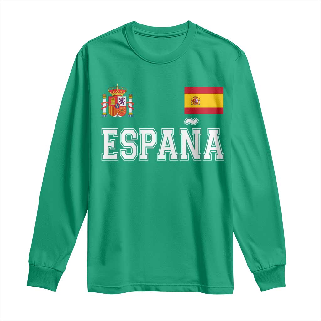Spain Espana Long Sleeve Shirt Vintage Spanish Flag Royal Crest Graphic