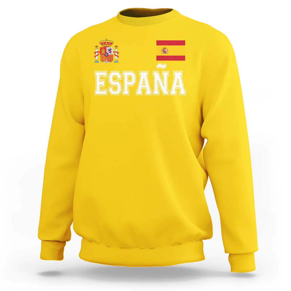 Spain Espana Sweatshirt Vintage Spanish Flag Royal Crest Graphic