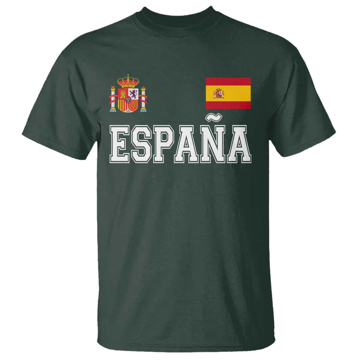 Spain Espana T Shirt Vintage Spanish Flag Royal Crest Graphic