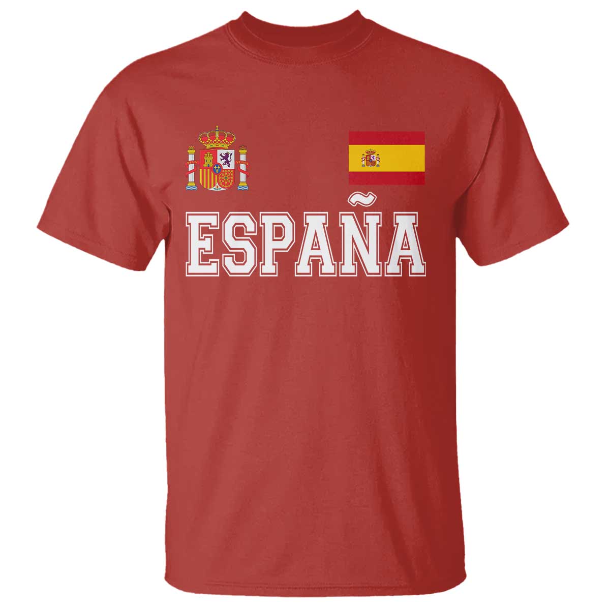 Spain Espana T Shirt Vintage Spanish Flag Royal Crest Graphic