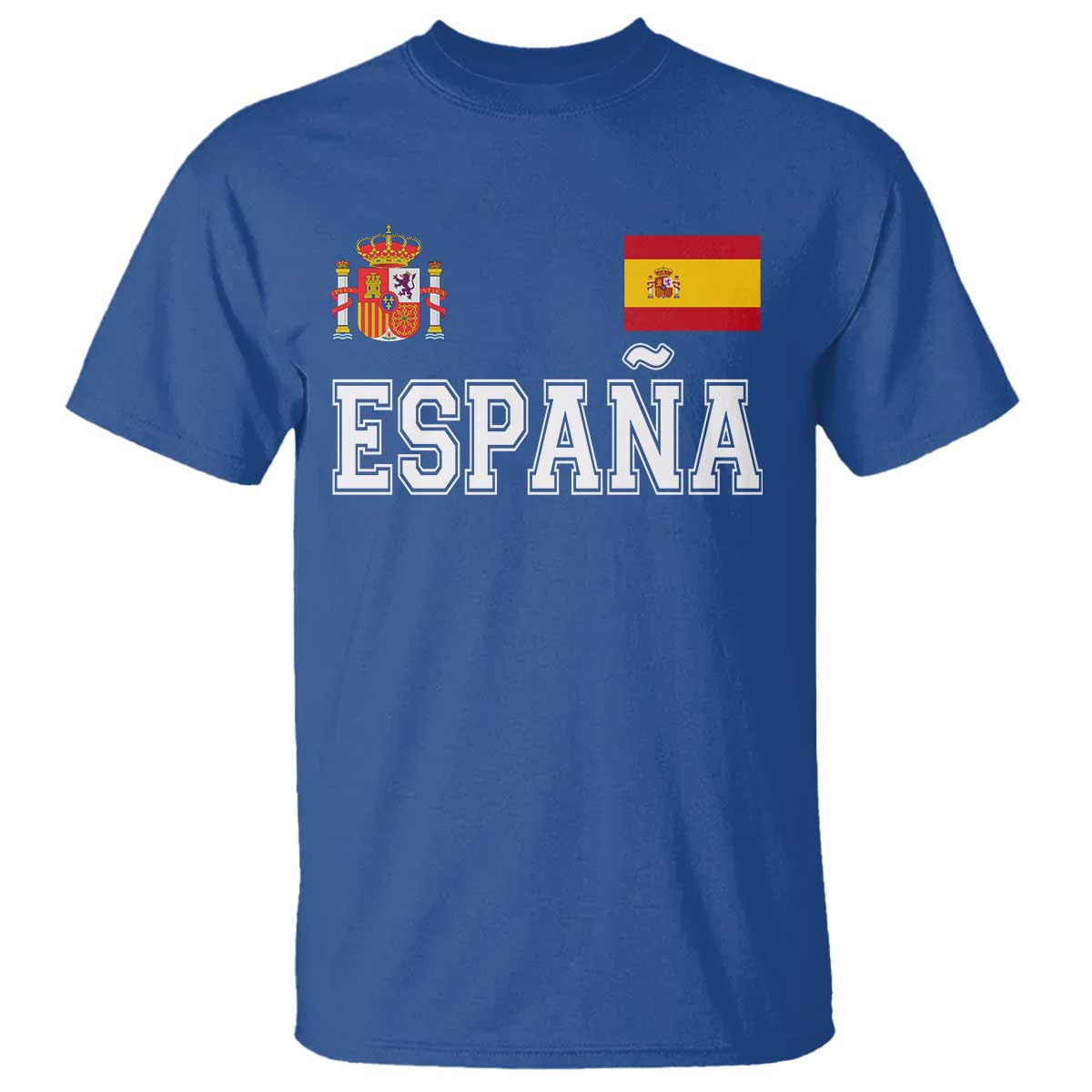 Spain Espana T Shirt Vintage Spanish Flag Royal Crest Graphic