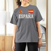 Spain Espana T Shirt For Women Vintage Spanish Flag Royal Crest Graphic
