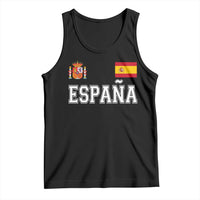 Spain Espana Tank Top Vintage Spanish Flag Royal Crest Graphic