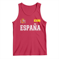 Spain Espana Tank Top Vintage Spanish Flag Royal Crest Graphic