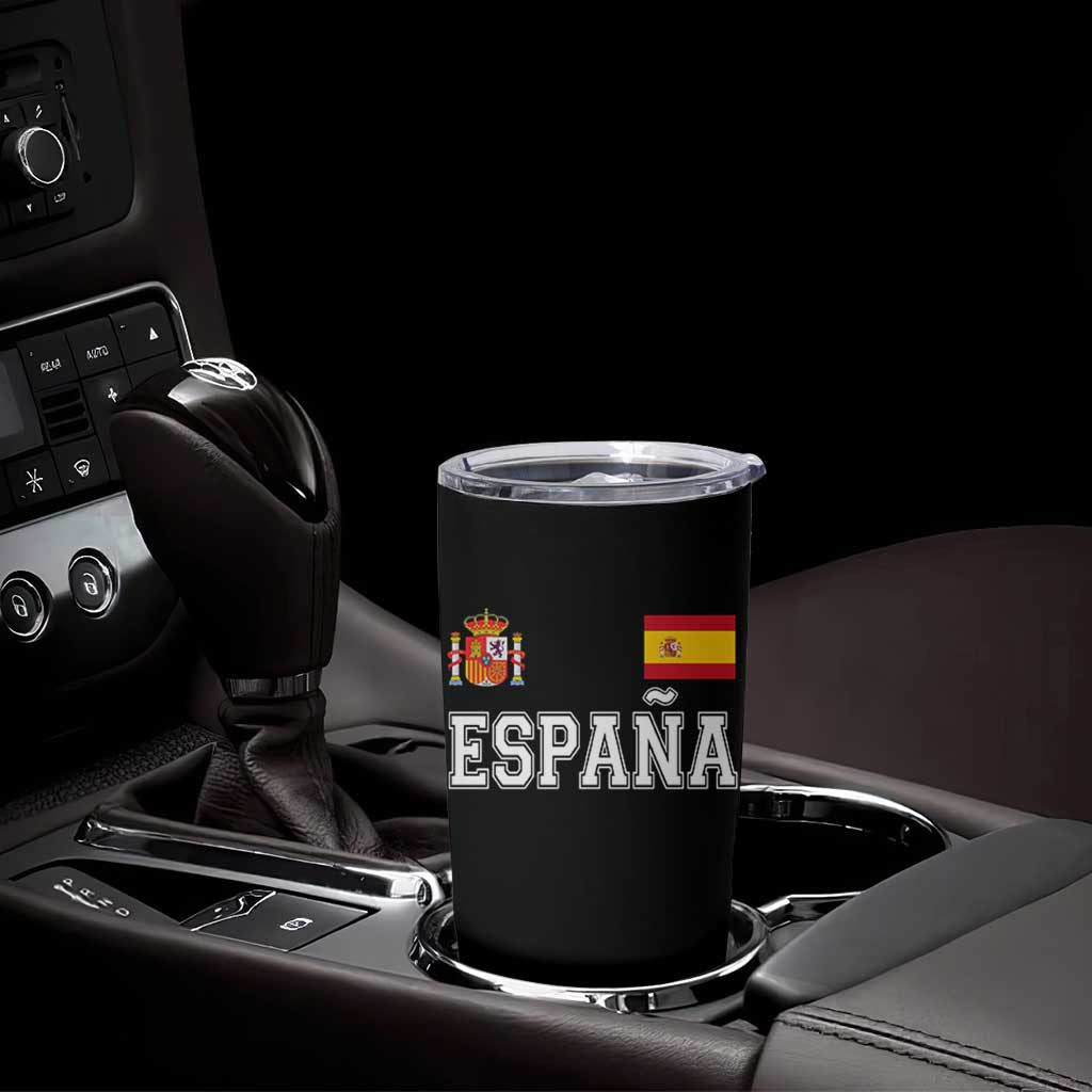 Spain Espana Tumbler Cup Vintage Spanish Flag Royal Crest Graphic