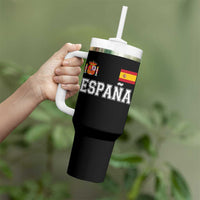 Spain Espana Tumbler With Handle Vintage Spanish Flag Royal Crest Graphic