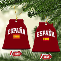 España Vintage Spanish Flag Pride Graphic Ceramic Ornament