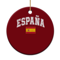 España Vintage Spanish Flag Pride Graphic Ceramic Ornament