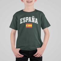 España Vintage Spanish Flag Pride Graphic T Shirt For Kid