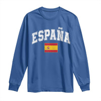 España Vintage Spanish Flag Pride Graphic Long Sleeve Shirt