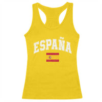 España Vintage Spanish Flag Pride Graphic Racerback Tank Top