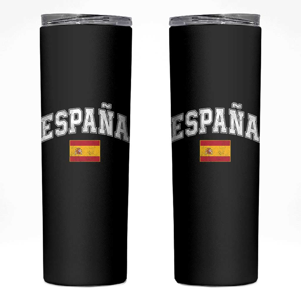 España Vintage Spanish Flag Pride Graphic Skinny Tumbler