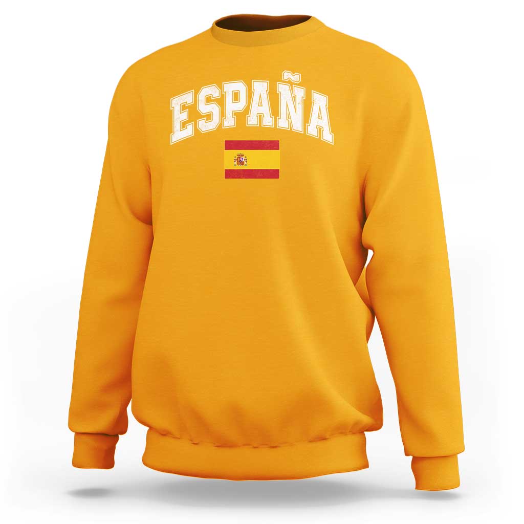 España Vintage Spanish Flag Pride Graphic Sweatshirt