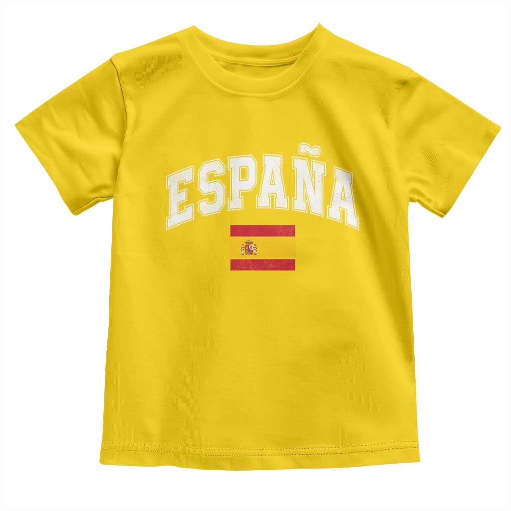 España Vintage Spanish Flag Pride Graphic Toddler T Shirt