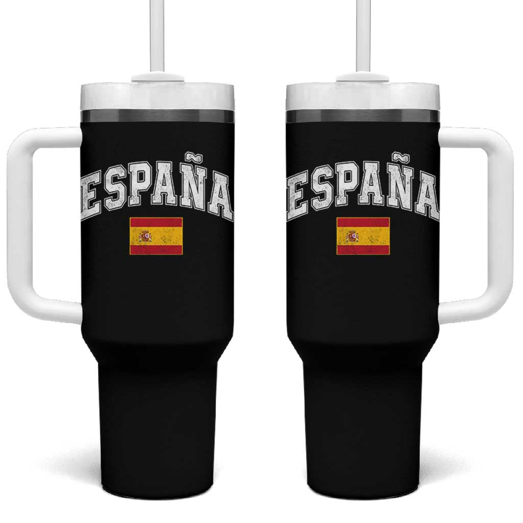 España Vintage Spanish Flag Pride Graphic Tumbler With Handle