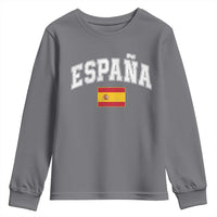 España Vintage Spanish Flag Pride Graphic Youth Sweatshirt