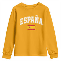 España Vintage Spanish Flag Pride Graphic Youth Sweatshirt