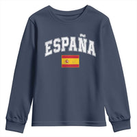 España Vintage Spanish Flag Pride Graphic Youth Sweatshirt