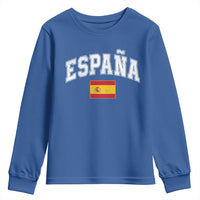 España Vintage Spanish Flag Pride Graphic Youth Sweatshirt