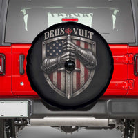 Catholic Knight Templar Crusader Spare Tire Cover Rertro Deus Vult American Flag