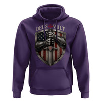 Catholic Knight Templar Crusader Hoodie Rertro Deus Vult American Flag