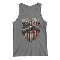 Catholic Knight Templar Crusader Tank Top Rertro Deus Vult American Flag