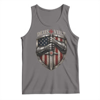 Catholic Knight Templar Crusader Tank Top Rertro Deus Vult American Flag