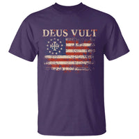 Catholic Knight Templar Crusader Cross T Shirt Vintage American Flag