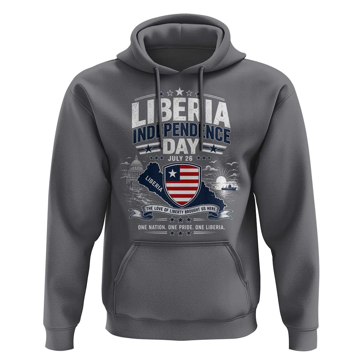Liberia Independence Day July 26 Patriotic Pride Hoodie