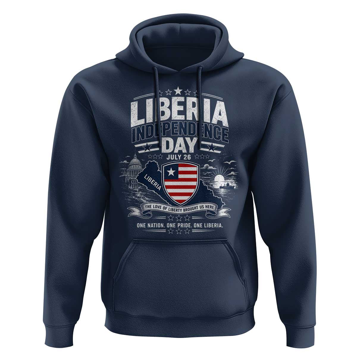 Liberia Independence Day July 26 Patriotic Pride Hoodie