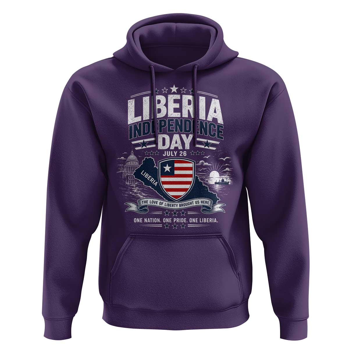 Liberia Independence Day July 26 Patriotic Pride Hoodie