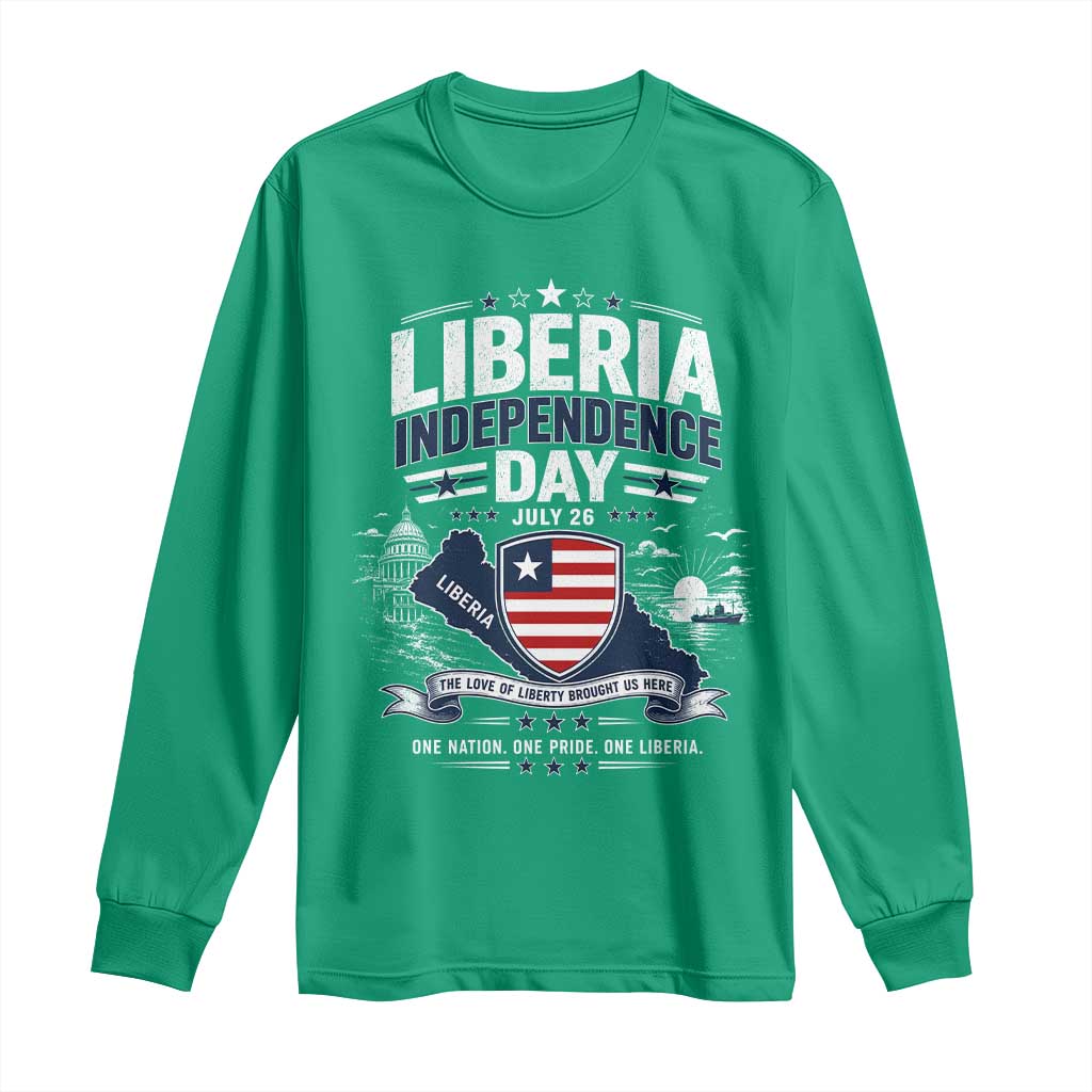 Liberia Independence Day July 26 Patriotic Pride Long Sleeve Shirt