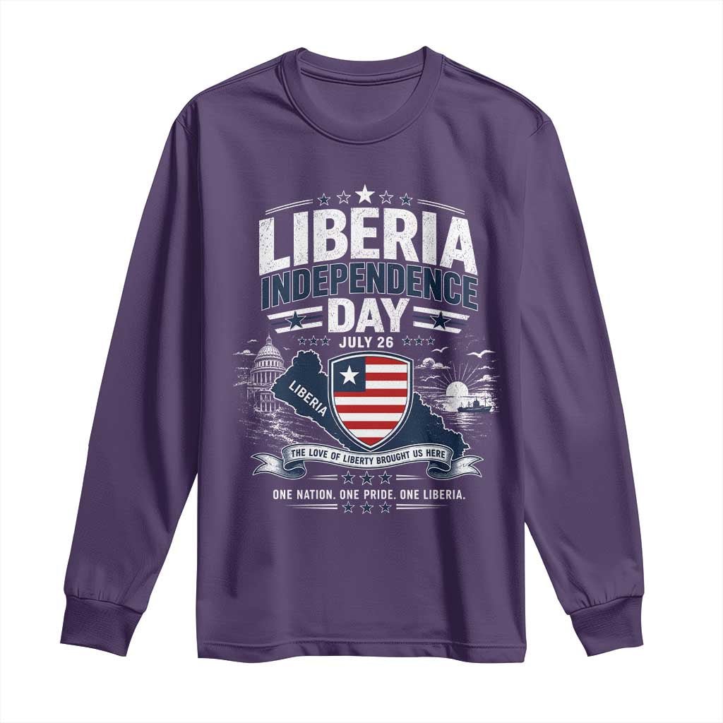 Liberia Independence Day July 26 Patriotic Pride Long Sleeve Shirt