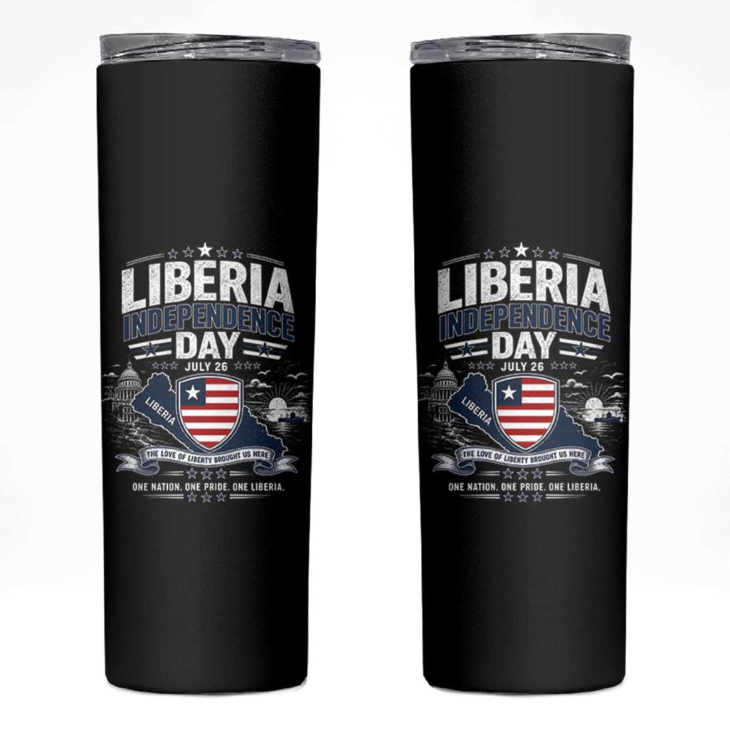Liberia Independence Day July 26 Patriotic Pride Skinny Tumbler