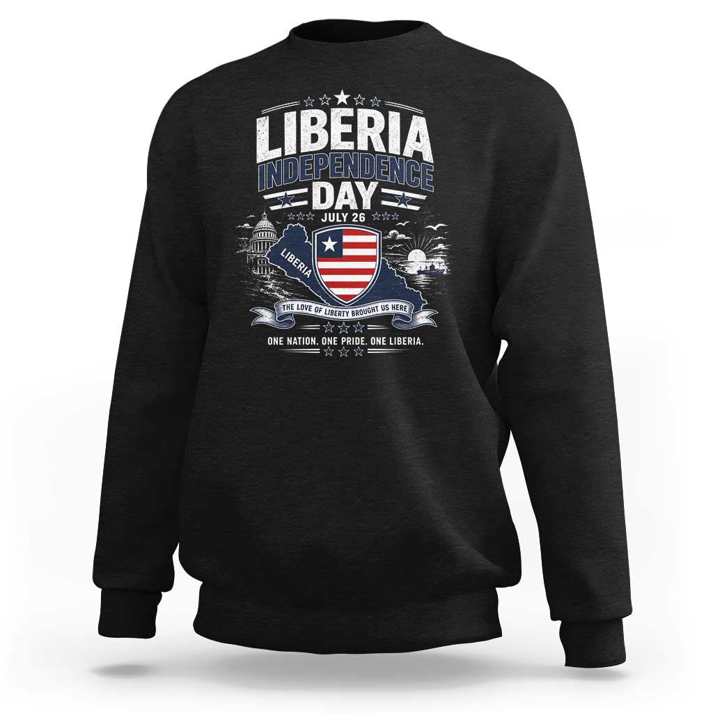 Liberia Independence Day July 26 Patriotic Pride Sweatshirt