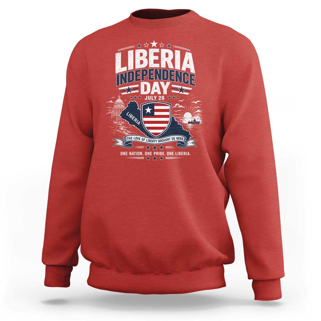 Liberia Independence Day July 26 Patriotic Pride Sweatshirt