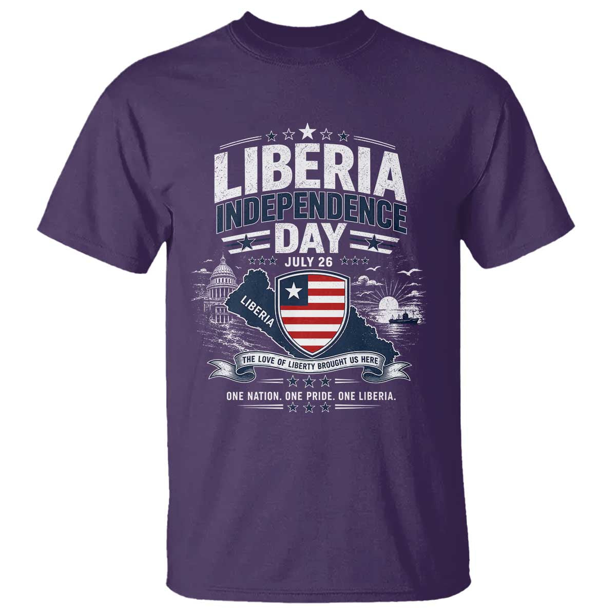 Liberia Independence Day July 26 Patriotic Pride T Shirt