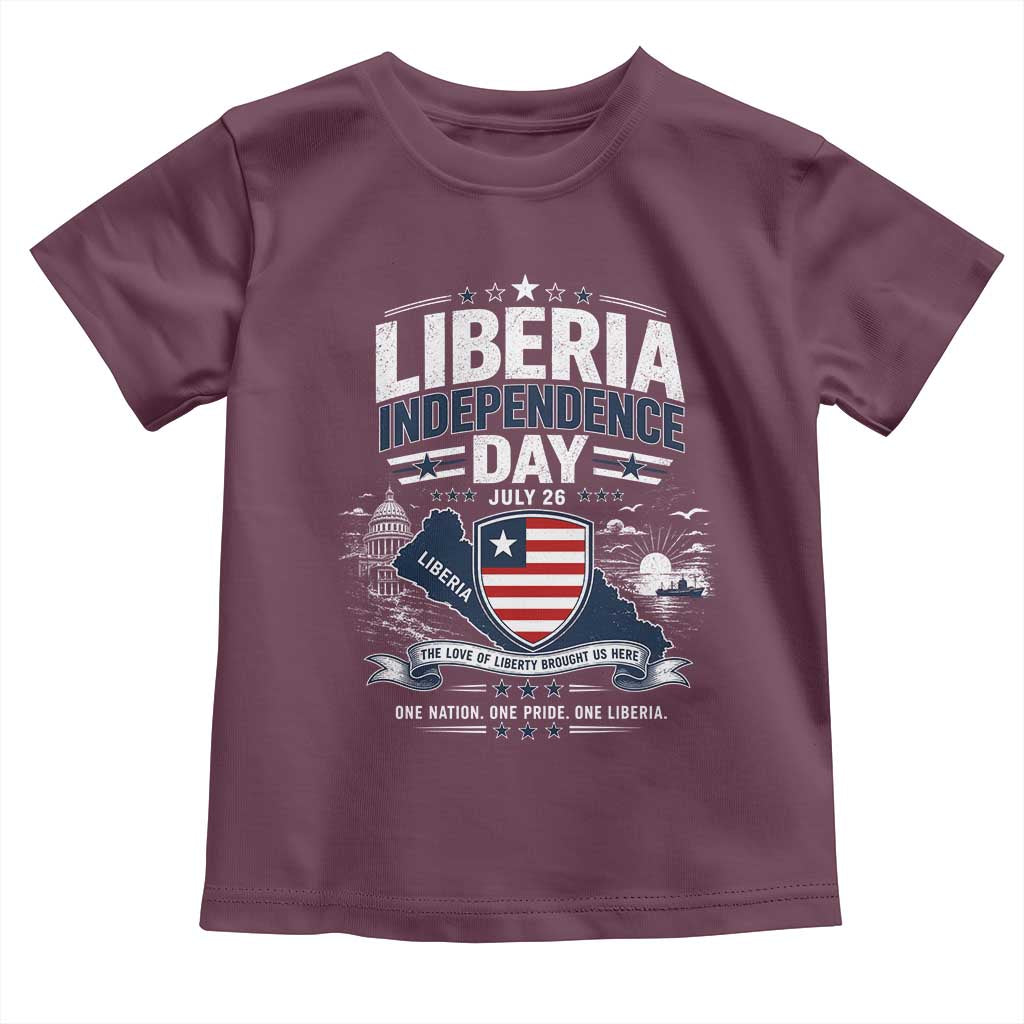 Liberia Independence Day July 26 Patriotic Pride Toddler T Shirt