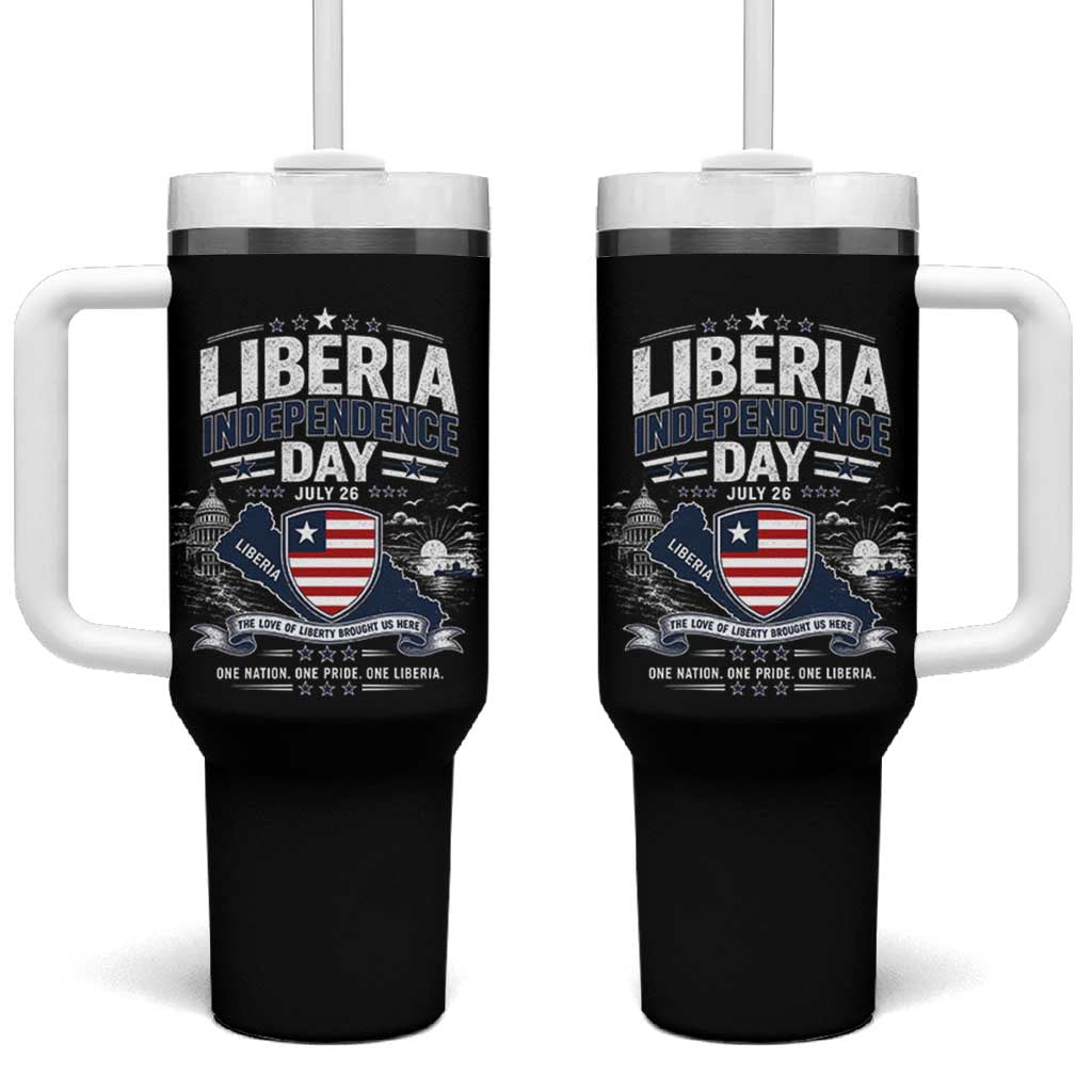 Liberia Independence Day July 26 Patriotic Pride Tumbler With Handle