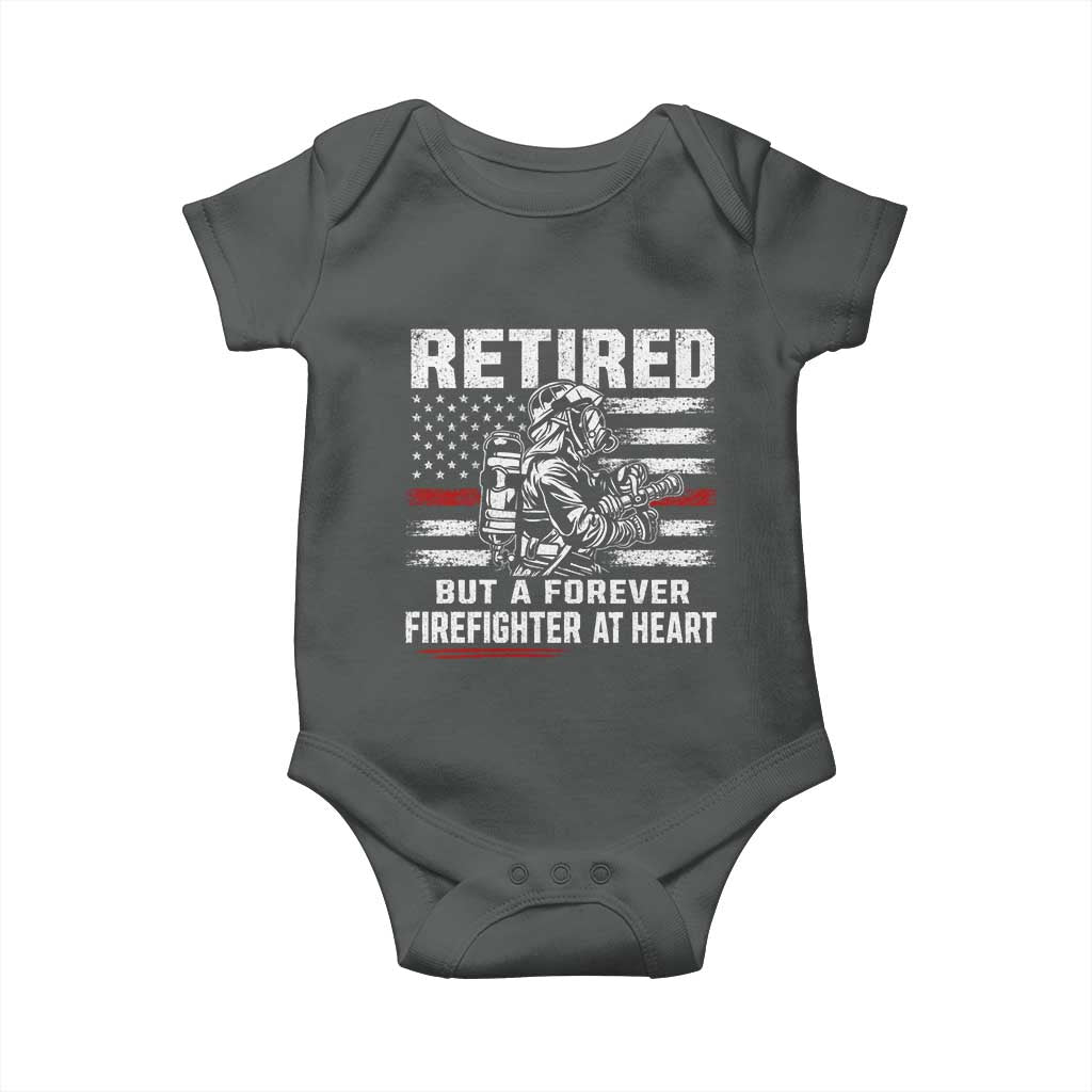 Retired Firefighter Baby Onesie Fireman Pride 911 Rescue Retirement Gift