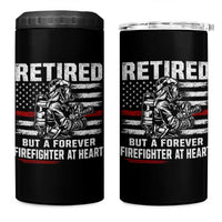 Retired Firefighter 4 in 1 Can Cooler Tumbler Fireman Pride 911 Rescue Retirement Gift