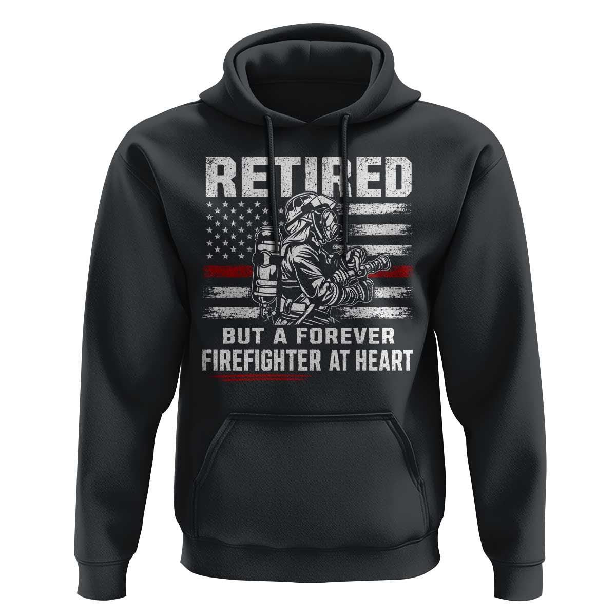 Retired Firefighter Hoodie Fireman Pride 911 Rescue Retirement Gift