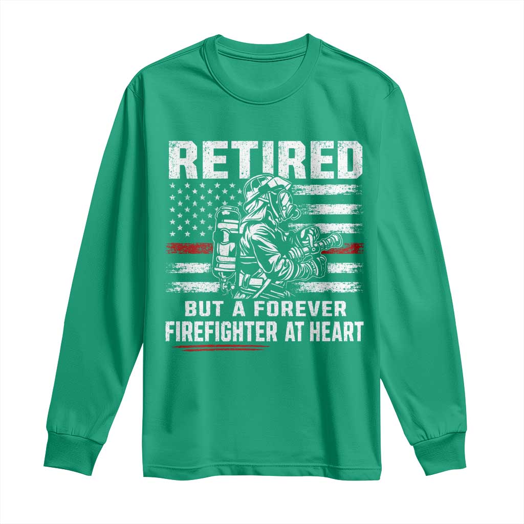 Retired Firefighter Long Sleeve Shirt Fireman Pride 911 Rescue Retirement Gift