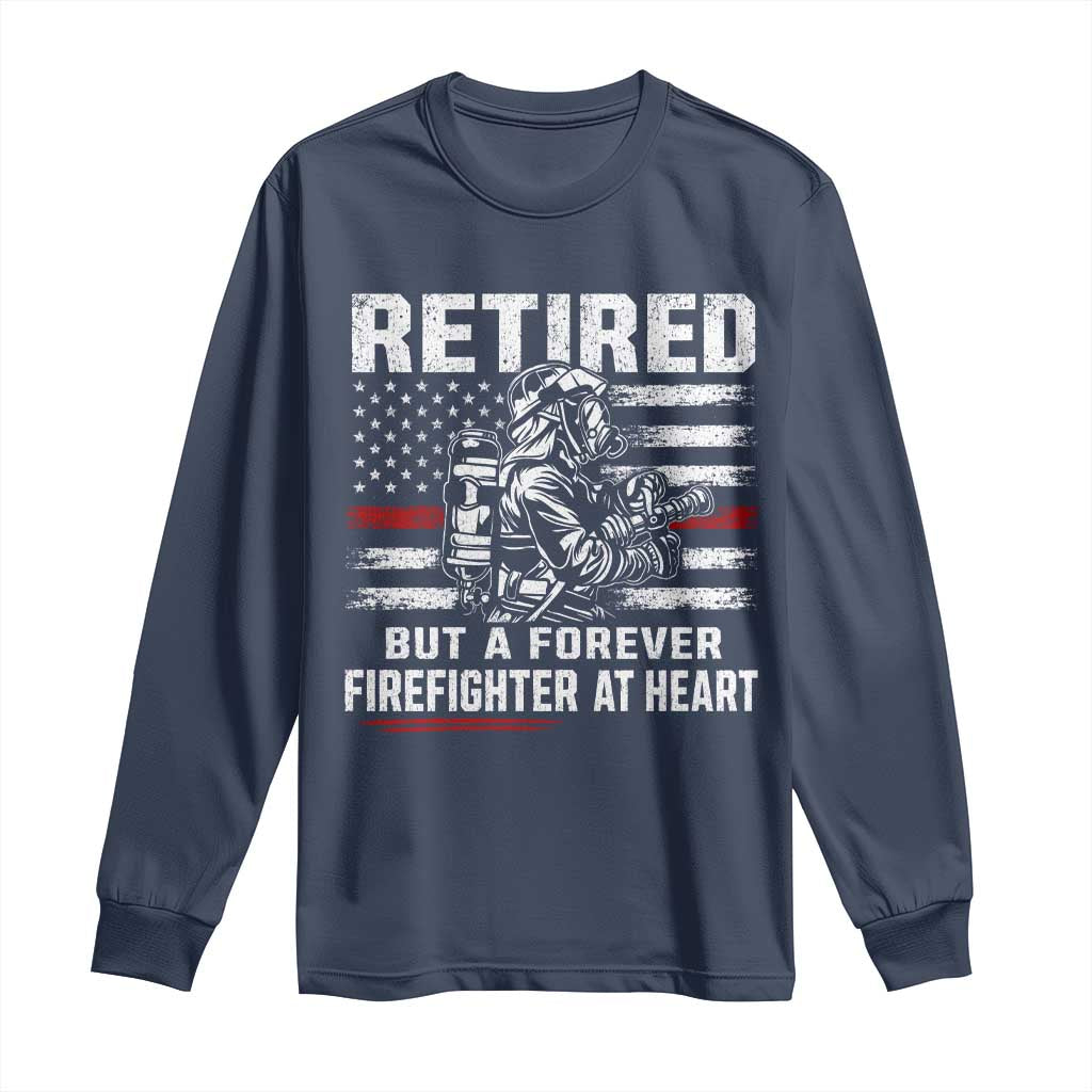 Retired Firefighter Long Sleeve Shirt Fireman Pride 911 Rescue Retirement Gift