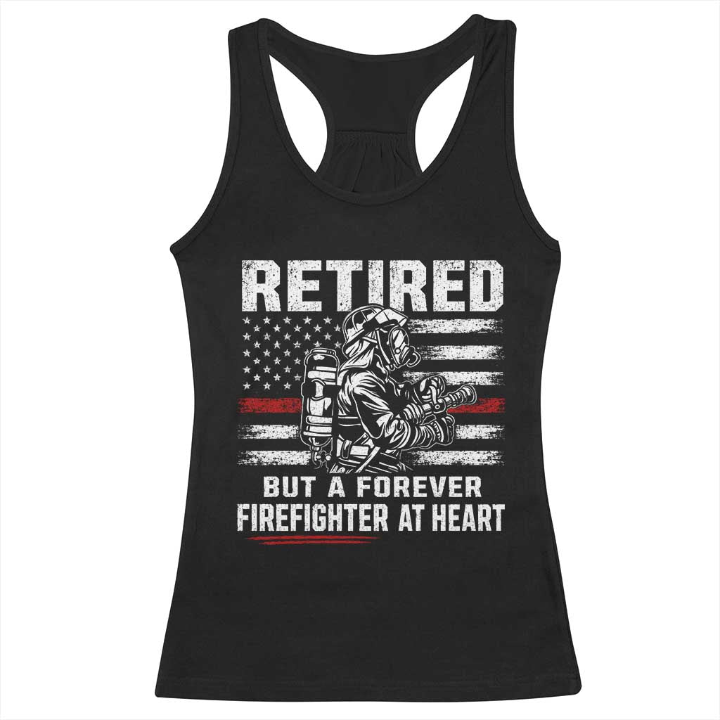 Retired Firefighter Racerback Tank Top Fireman Pride 911 Rescue Retirement Gift