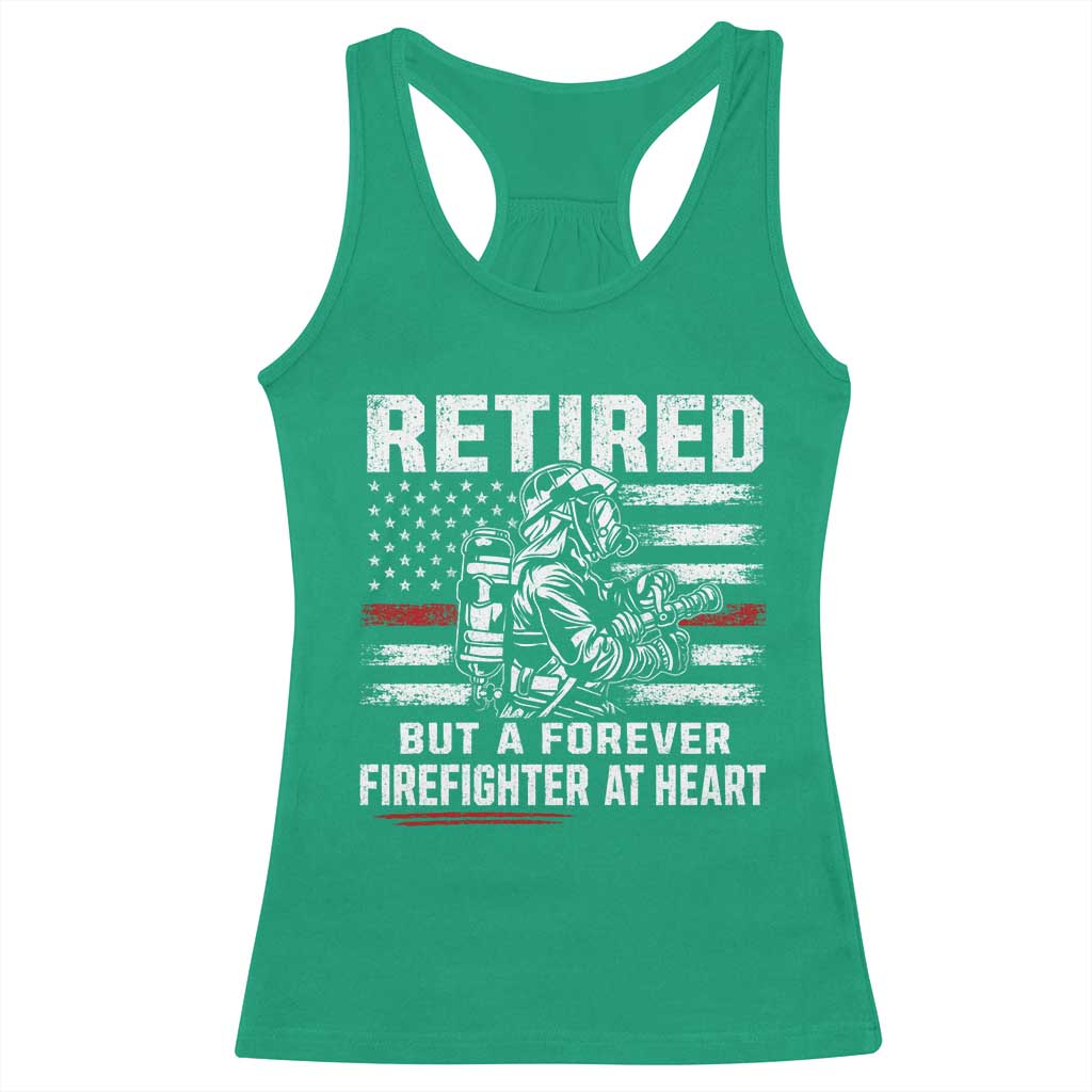 Retired Firefighter Racerback Tank Top Fireman Pride 911 Rescue Retirement Gift