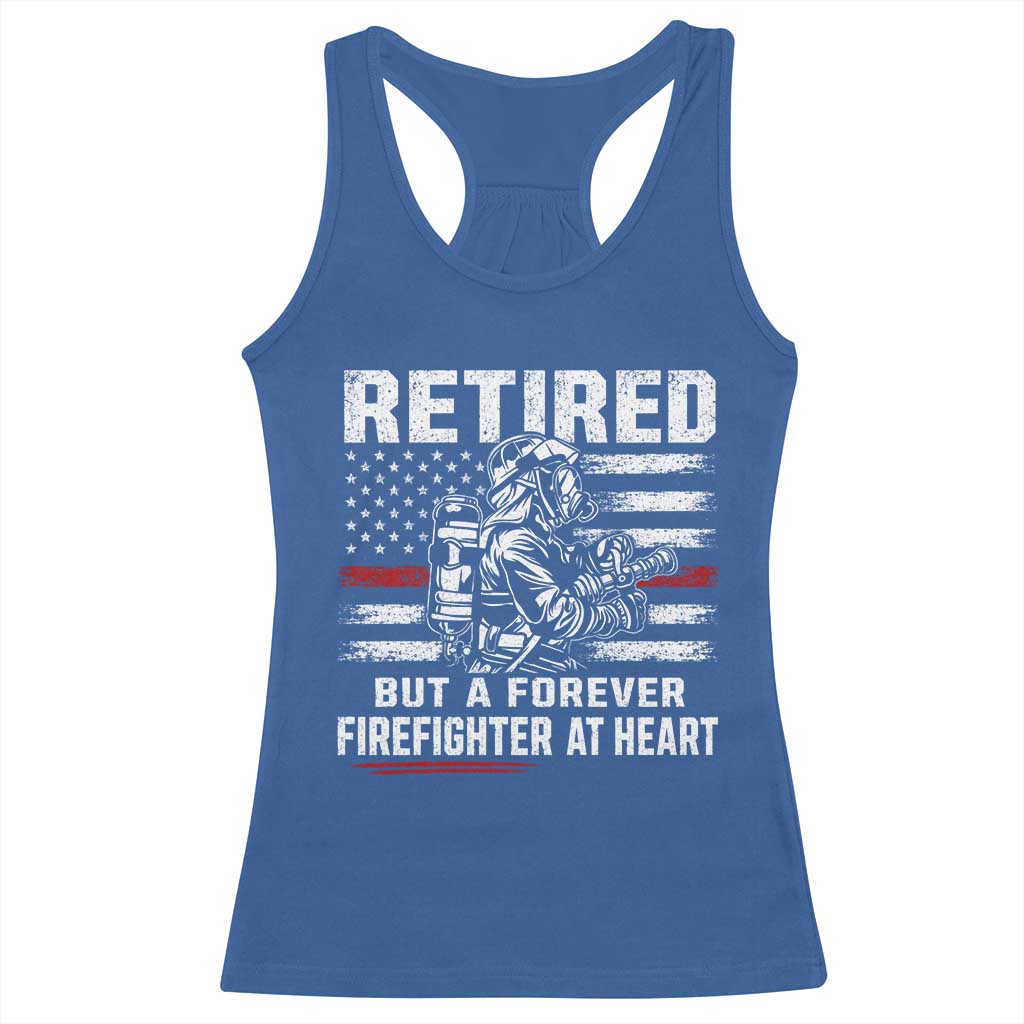 Retired Firefighter Racerback Tank Top Fireman Pride 911 Rescue Retirement Gift