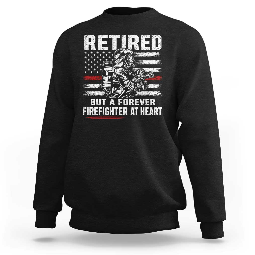 Retired Firefighter Sweatshirt Fireman Pride 911 Rescue Retirement Gift
